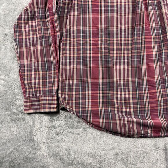 Ralph Lauren Long Sleeve Plaid Shirt Mens XXL Red Casual‎ Button Down Oxford - Picture 9 of 14